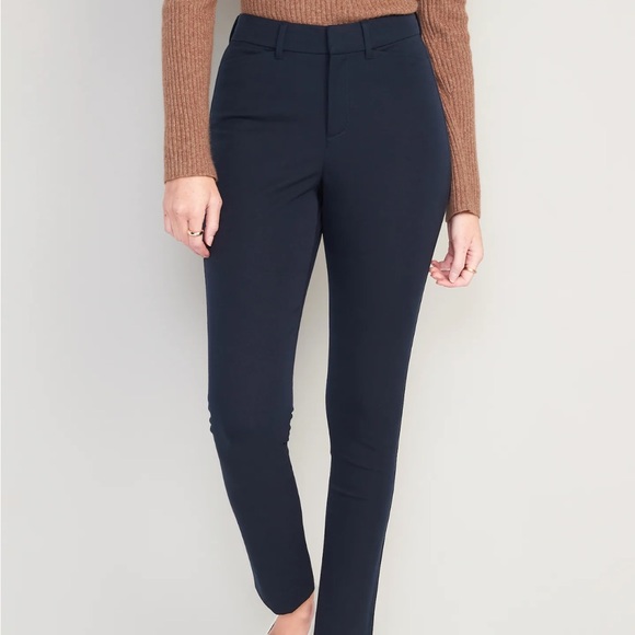 Curvy High Waisted Pixie Skinny Ankle Pants - True Navy - Picture 2 of 3